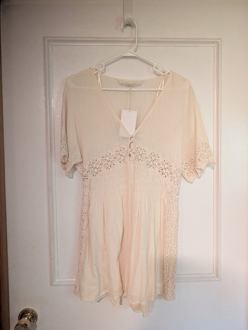 Zara Cream Lace Romper